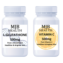 Load image into Gallery viewer, L-Glutathione &amp; Kojic Acid Facial Combination + L- Glutathione &amp; Vitamin C Capsule Combination
